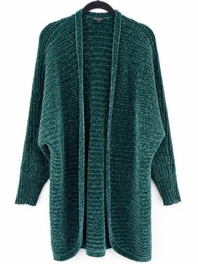 torrid Emerald Green Chenille Open-Front Cardigan